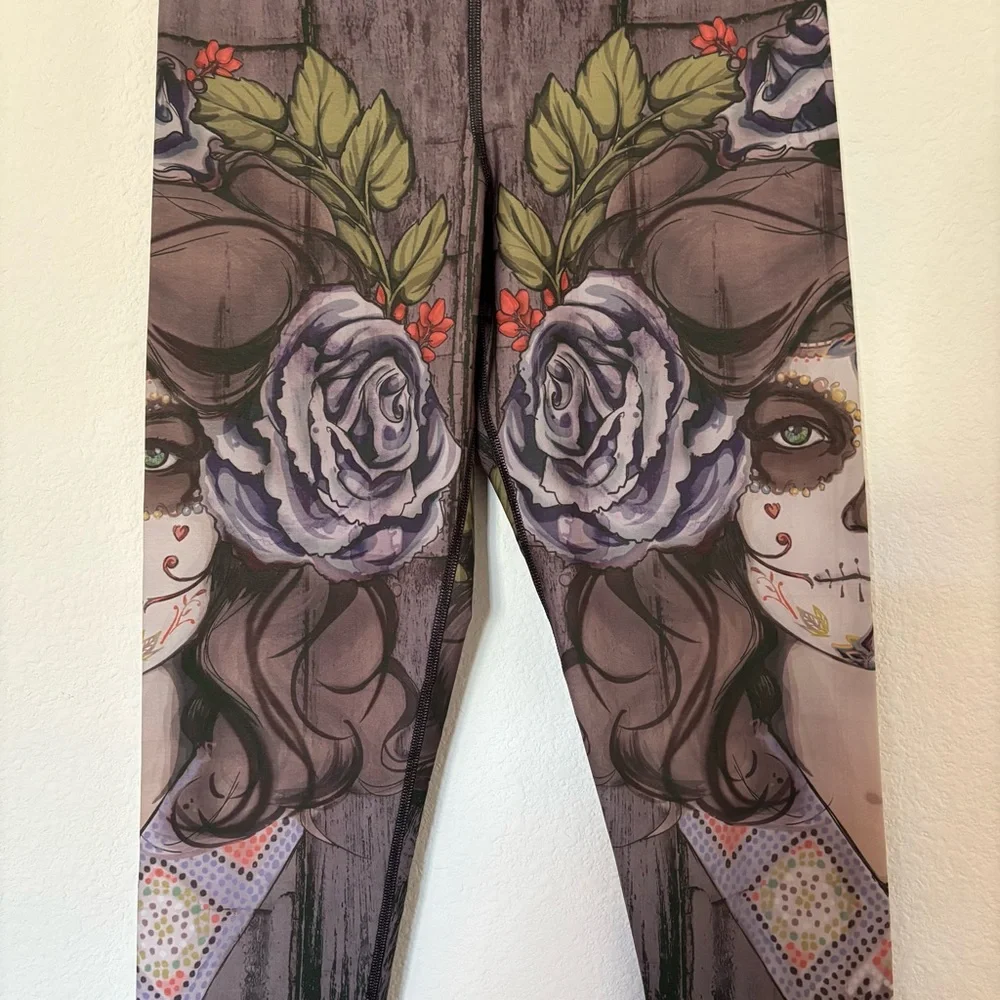 Eagle Rock Werkshop Size M Compression Dark Sugar Skull Face Triathlon - Picture 4 of 8